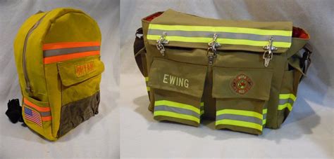 recycled fire hose bags|recycled firefighter gear bags.